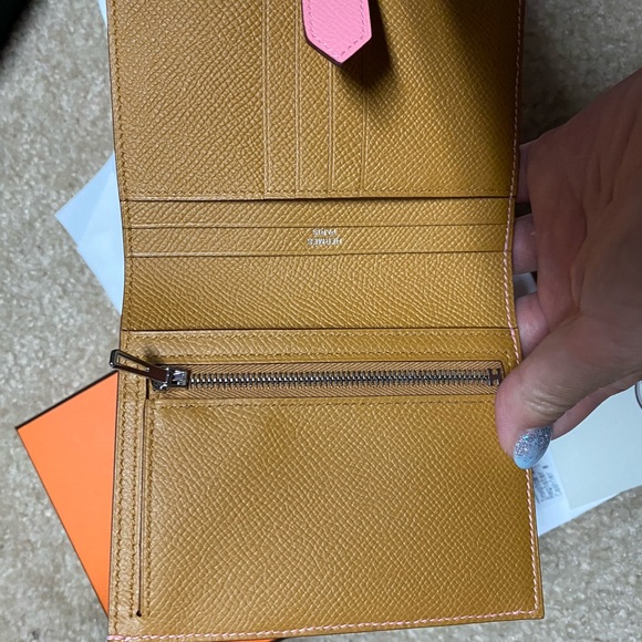 New with tag Hermès Wallet Bearn Rose Confetti - Picture 5 of 7